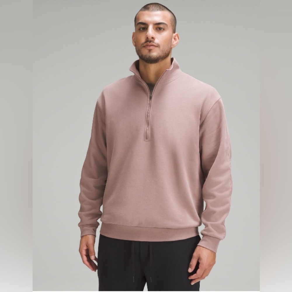Lululemon French Terry Oversized Half Zip in Twilight Rose
